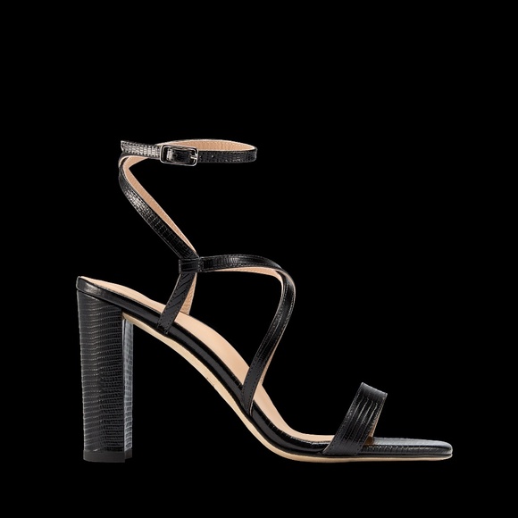 Inez Shoes - Inez Selena: Black Lizard Emboss Size 99 / Standard